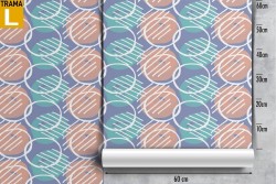 Modern abstract bubble pattern wallpaper decoration.