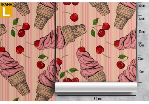 Wallpaper decoration ice cream pattern for children. 2