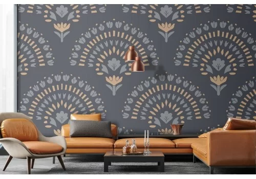 Carta da Parati decorazione fiori orientale pattern.