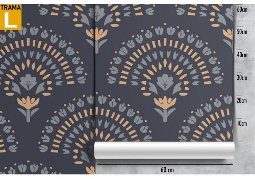 Carta da Parati decorazione fiori orientale pattern. 2