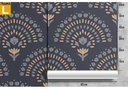 Carta da Parati decorazione fiori orientale pattern. 2