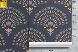 Carta da Parati decorazione fiori orientale pattern.