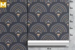 Carta da Parati Fiori Orientale zen Stilizzata Vintage