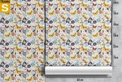 Wallpaper Design and Styles Flora and Fauna Animals Flowers Stylized Nature