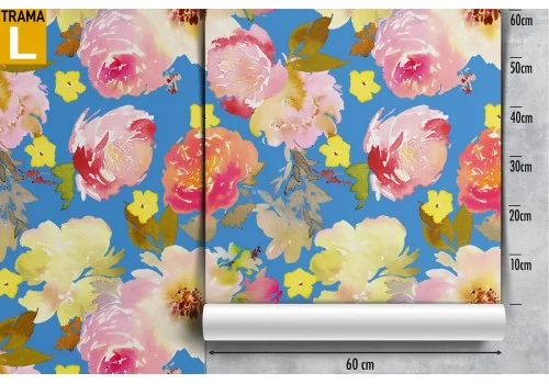 Wallpaper with modern rose design pattern nature. 2