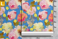 Wallpaper with modern rose design pattern nature.