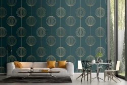 Carta da Parati decorazione luxury vintage geometrica.