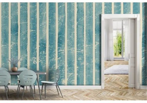 Concrete effect wallpaper with striped surface.