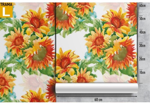 Sunflower nature pattern modern wallpaper. 2