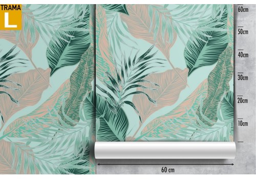 Tropical leaves modern nature pattern wallpaper. 2