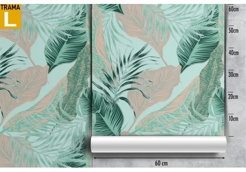Tropical leaves modern nature pattern wallpaper. 2