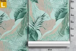 Tropical leaves modern nature pattern wallpaper.