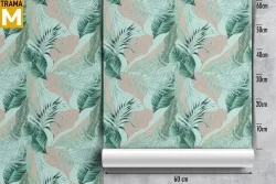 Modern Tropical Nature Leaves Wallpaper