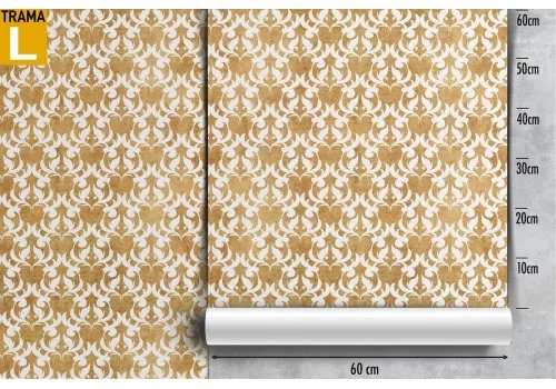 Carta da Parati pattern damasco vintage oro. 2
