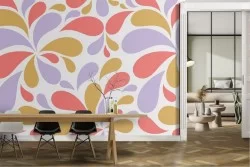 Carta da Parati decorazione astratta moderna pattern colorato.