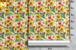 Carta da Parati Fiori Natura Vintage