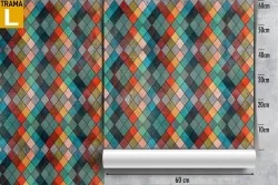 Vintage mosaic geometric wallpaper decoration.
