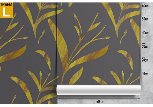 Wallpaper with stylized leaf luxury design. 2