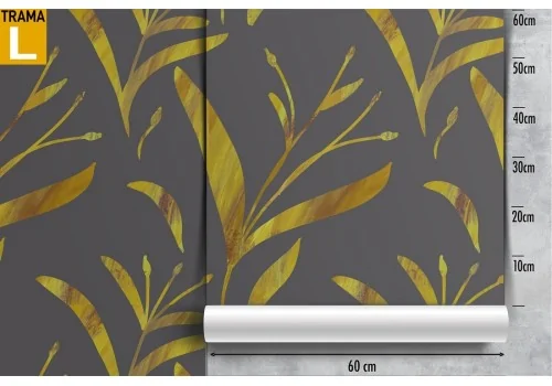 Wallpaper with stylized leaf luxury design. 2
