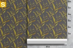 Wallpaper Design and Styles Flora and Fauna Leaves Luxury Modern Stylized