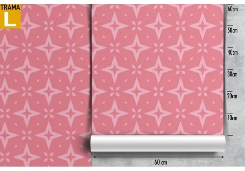 Pink vintage geometric wallpaper decoration. 2