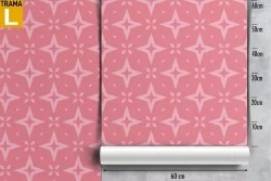 Pink vintage geometric wallpaper decoration.