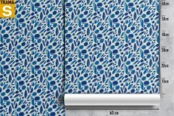 Carta da Parati Design e Stili Flora e Fauna Foglie Moderna Natura Stilizzata