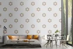 Carta da Parati fiori stilizzati natura raffinata.