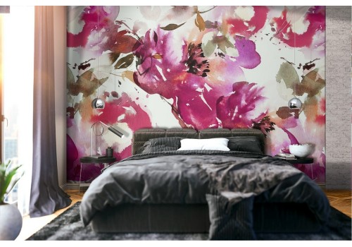 Pink hole wallpaper modern nature design.