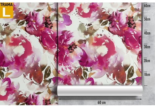 Carta da Parati fori rosa design moderno natura. 2