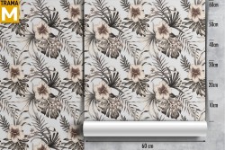 Carta da Parati Fiori Foglie Tropicale Natura