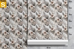 Carta da Parati Design e Stili Flora e Fauna Fiori Foglie Tropicale Natura