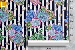 Blue leaves nature wallpaper modern design stripes.