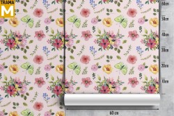 Carta da Parati Fiori Natura Vintage