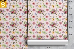 Carta da Parati Design e Stili Flora e Fauna Fiori Natura Vintage