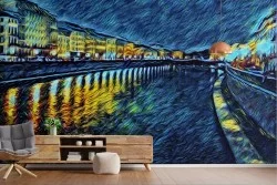 Carta da Parati Città Dipinti e Acquerelli