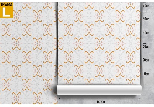 Refined wallpaper with vintage geometric decoration. 2
