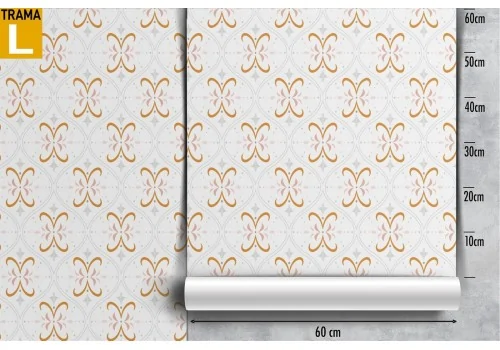 Refined wallpaper with vintage geometric decoration. 2