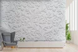 Carta da Parati decorazione natura rilievo classico