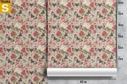Wallpaper Design and Styles Flora and Fauna Animals Flowers Nature Vintage