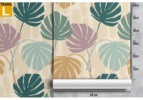 Tropical leaves pattern stylized wallpaper. 2