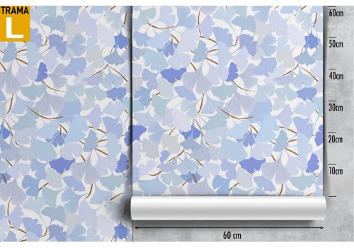 Wallpaper stylized leaves blue nature pattern. 2