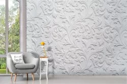 Wallpaper nature decoration classic relief