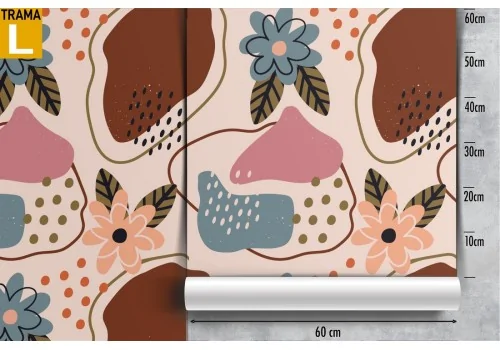 Vintage abstract wallpaper decoration with flowers. 2