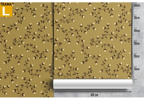 Wallpaper climbing flowers vintage stylized yellow. 2