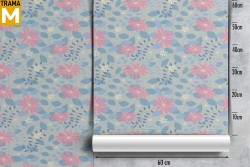 Stylized Flowers Wallpaper Nature Leaves