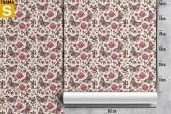 Carta da Parati Design e Stili Flora e Fauna Natura Vintage Fiori animali