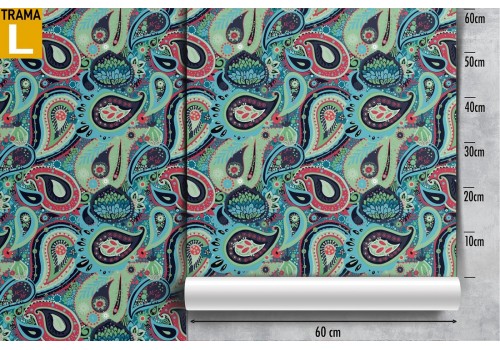 Vintage wallpaper decoration green drops. 2