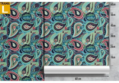 Vintage wallpaper decoration green drops. 2