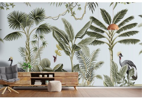 Wallpaper illustration tropical rainforest